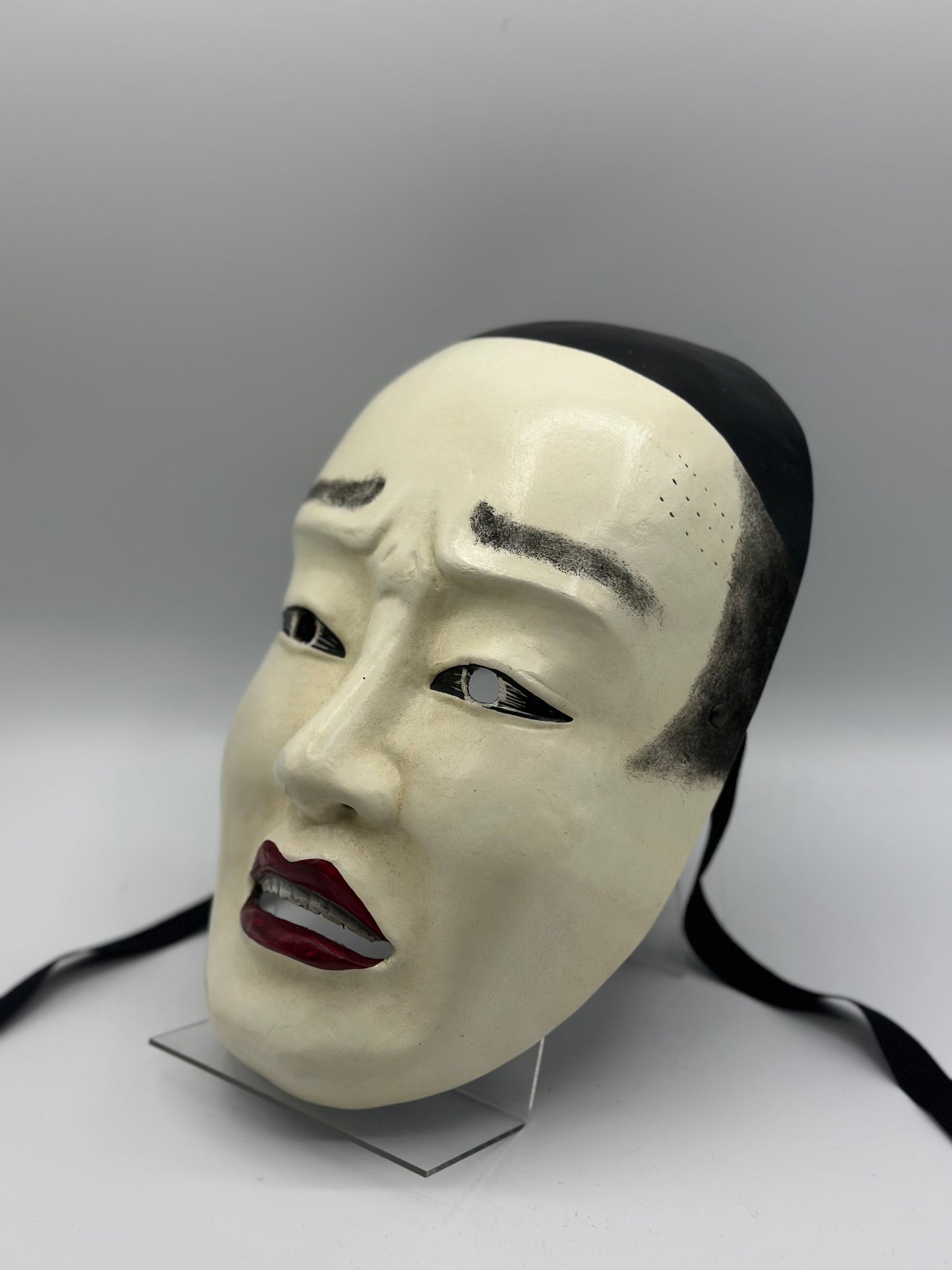 Japanese Noh-mask, Nohmen mask of a man , Japanese theater mask - Koomote mask.