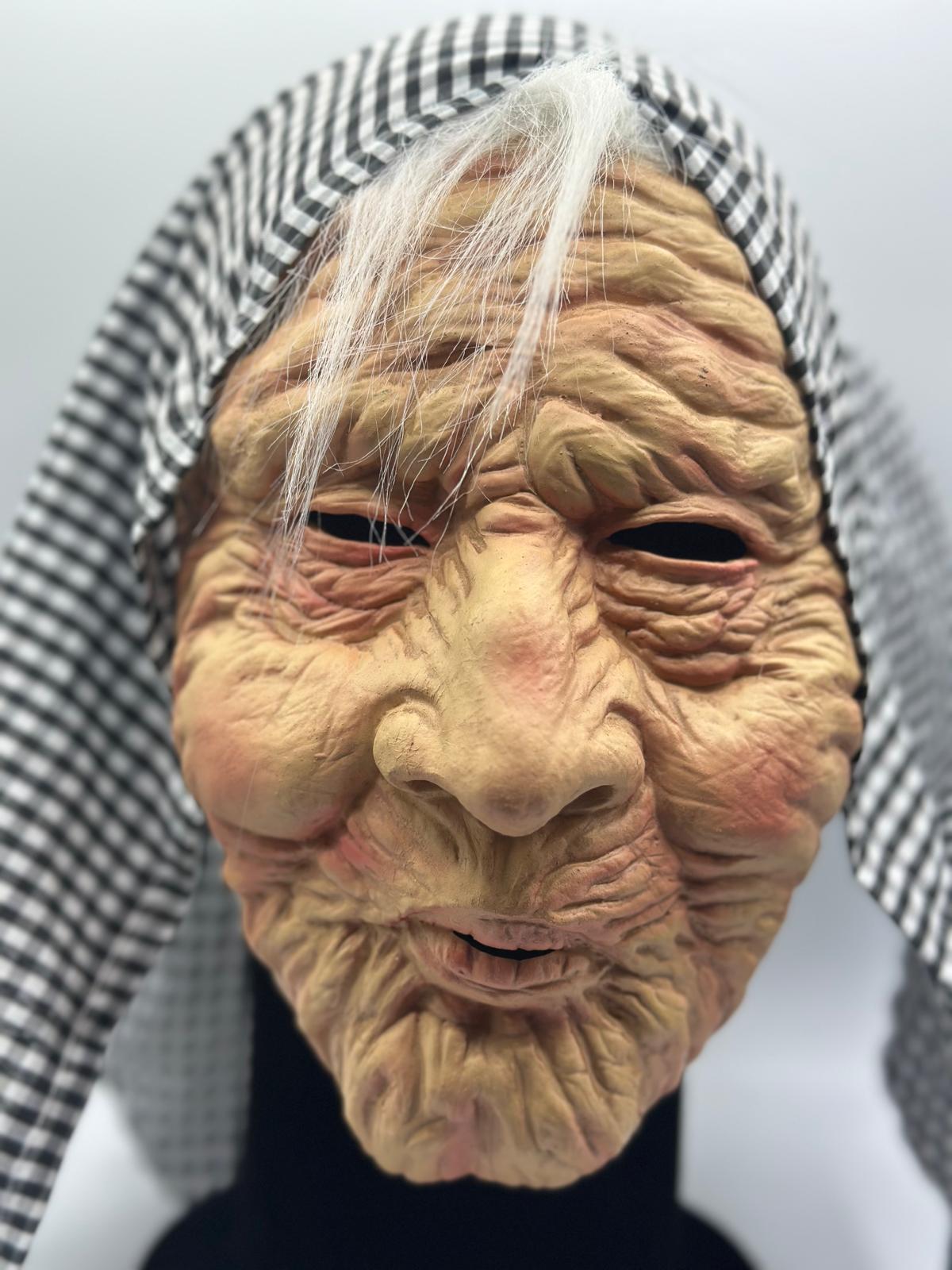 Granny mask - old woman mask - Sara mask - witch mask - Halloween mask