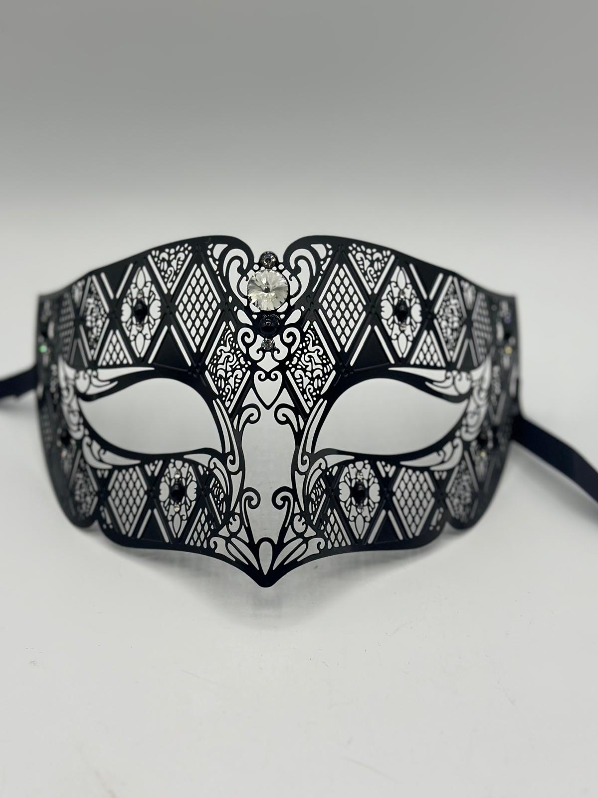 Masquerade mask for men, with bright Stones - Metal mask The dazzling Knight - Halloween mask for men