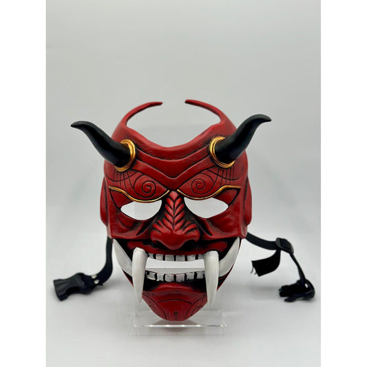 Japans masker rood - Japans Oni masker - Japanse Samurai Masker rood - Japans masker samoerai - Japanse draak masker.