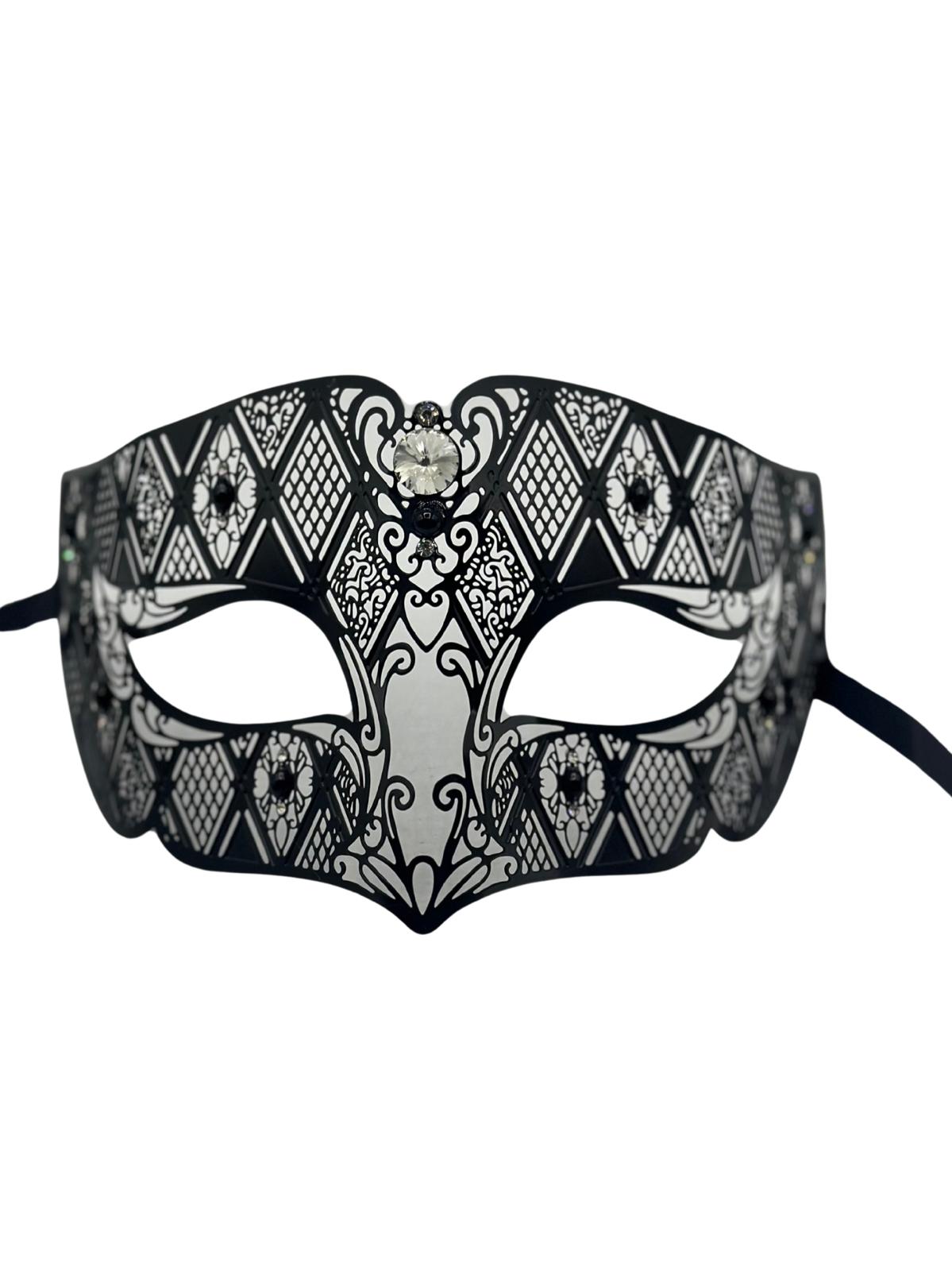 Masquerade mask for men, with bright Stones - Metal mask The dazzling Knight - Halloween mask for men